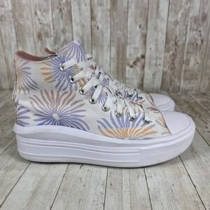 Converse All‎ Star Move Platform High Top Floral Sneakers Women's 9.5